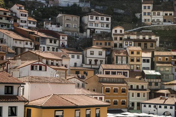 Las Casas Colores Capturadas Pueblo Costero Cudillero España — Foto de Stock