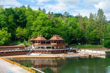 SOVATA, ROMANIA - May 23, 2020: A landscape in Sovata resort Romania clipart