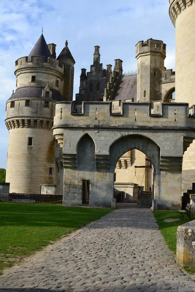 Een Betoverend Landschap Van Pierrefonds Castle Picardie Frankrijk — Stockfoto