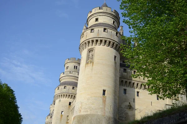 Een Betoverend Landschap Van Pierrefonds Castle Picardie Frankrijk — Stockfoto