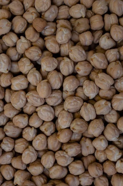 Una Serie Garbanzos Pequeños Bajo Luz Perfecto Para Fondo — Foto de Stock