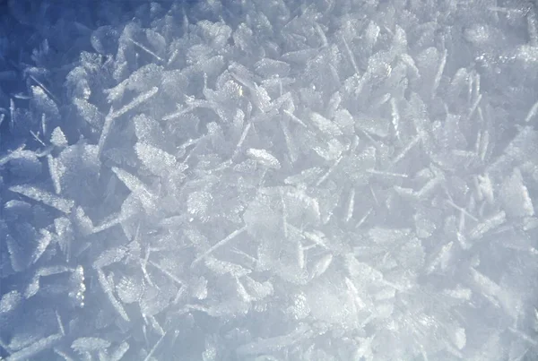 Fondo Hermosos Cristales Nieve Con Texturas Interesantes —  Fotos de Stock