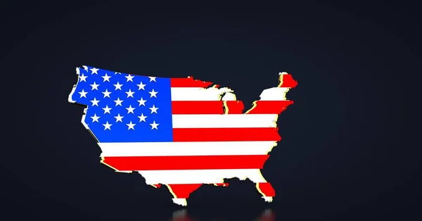 Estados Unidos América Bandeira Ilustração — Fotografia de Stock