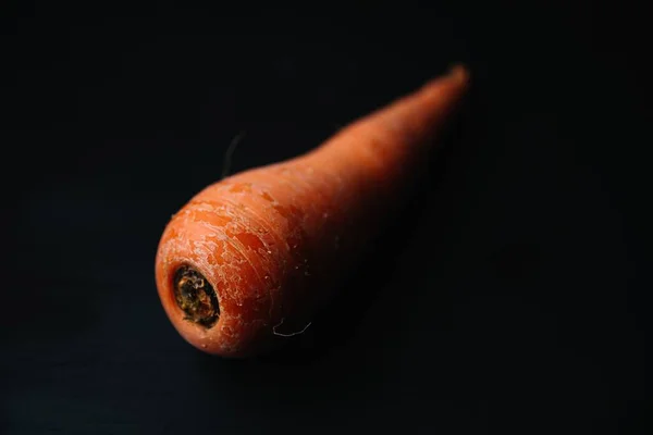 Carota Fresca Sfondo Texture Nera — Foto Stock