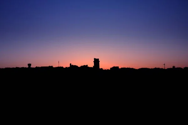 Silueta Ciudad Beja Portugal — Foto de Stock