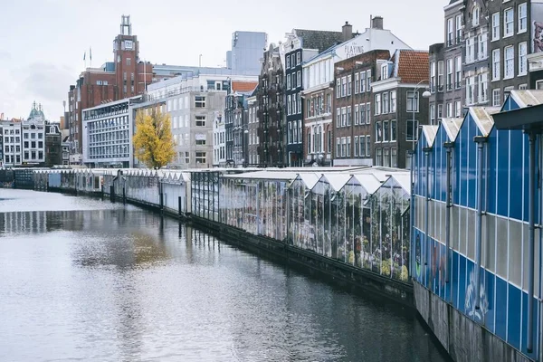 Una Hermosa Vista Del Canal Singel Amsterdam Países Bajos — Foto de Stock