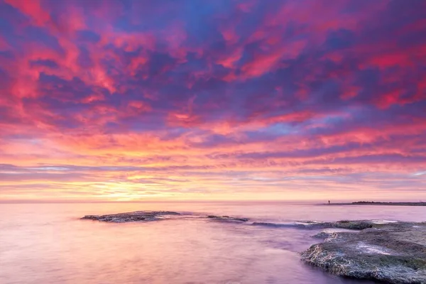 Beautiful View Colorful Sky Sunset Sea — Stock Photo, Image