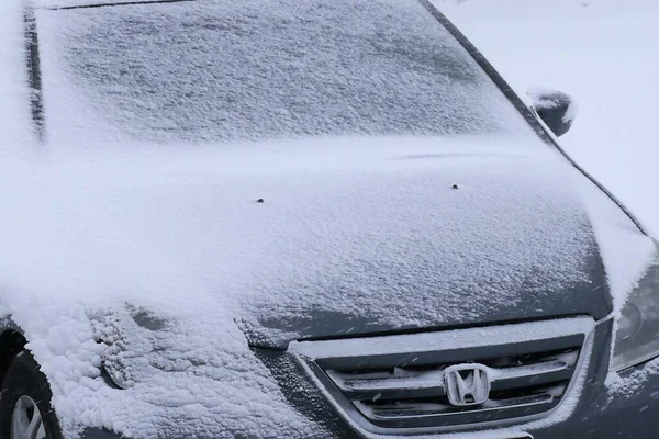 Vandalia United States Jan 2019 Photo Snow Covered Car Winter — Stock Photo, Image