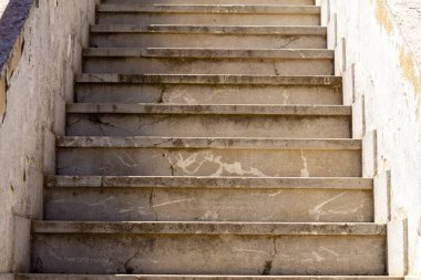A closeup shot of old stone stairs clipart