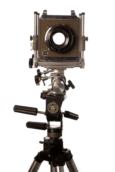 バルセロナ スペイン 2020年5月17日 スイス製の50年代の古いセミナープレートカメラ — ストック写真