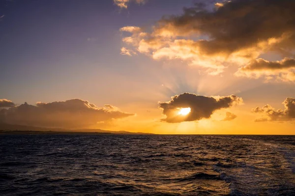 Дивовижний Краєвид Сходу Сонця Кауаї Гаваї — стокове фото