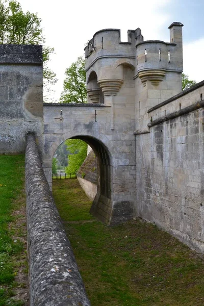 Eine Faszinierende Kulisse Von Schloss Pierrefonds Der Picardie Frankreich — Stockfoto