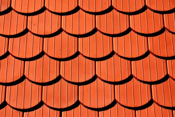 Shot Orange Roof Tiles Lines — Stock Photo, Image