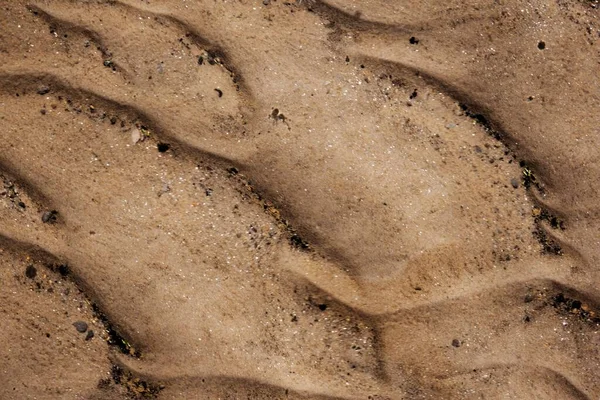 Alto Angolo Ripresa Delle Belle Linee Dei Modelli Sulla Sabbia — Foto Stock
