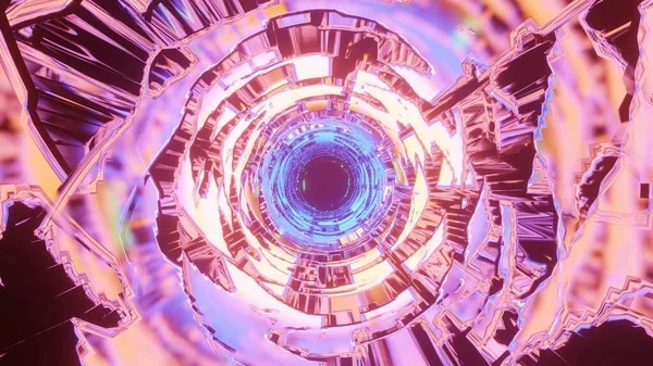 Ein Rendering Farbenfroher Schwebender Formen Perfekt Für Abstrakte Science Fiction — Stockfoto