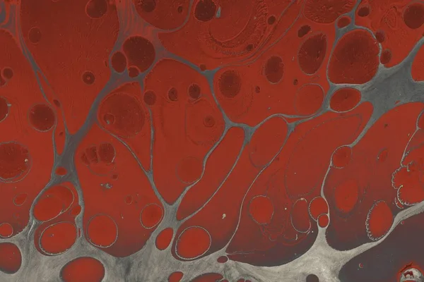 Крупный План Абстрактной Картины Состоящей Красного Серебряного Цветов — стоковое фото