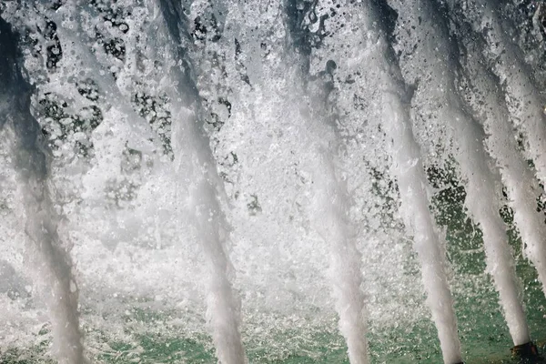 Крупним Планом Потік Водних Фонтанів — стокове фото