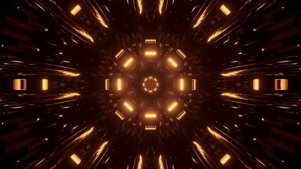 Ztvárnění Kosmického Pozadí Zlatým Laserovým Světlem Ideální Pro Futuristické Tapety — Stock fotografie