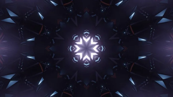 Een Illustratie Van Blauw Wit Glanzende Geometrische Vormen — Stockfoto