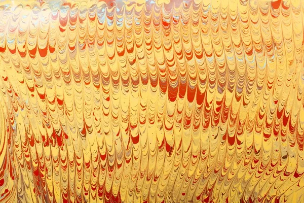 Close Uma Pintura Abstrata Feita Cores Vermelho Laranja Amarelo — Fotografia de Stock