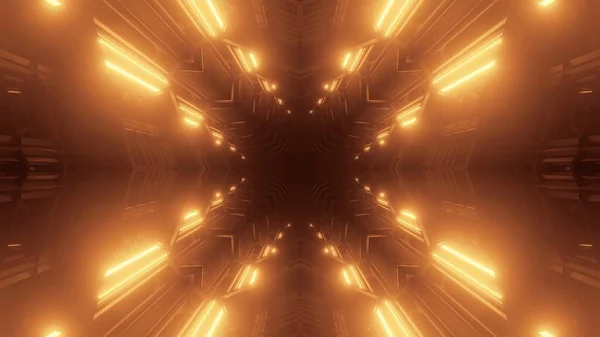 Una Representación Luces Láser Dinámicas Oro Brillante —  Fotos de Stock