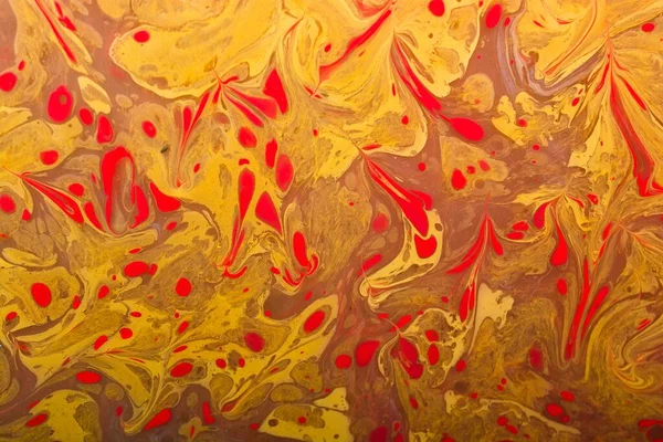 Closeup Shot Abstract Painting Made Orange Red Colors — Stock Photo, Image