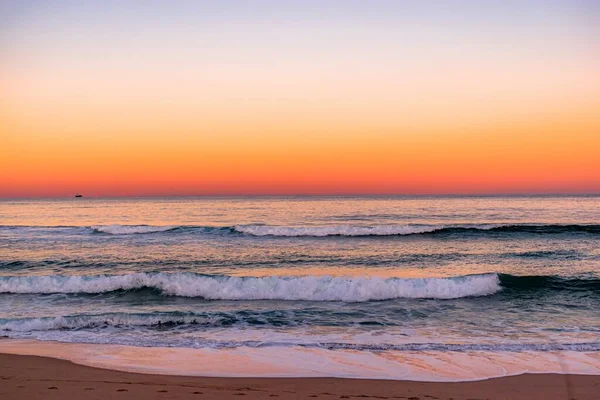 Pohled Úžasný Západ Slunce Pláži — Stock fotografie