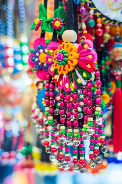 Vertical Shot Hanging Colorful Beads Decoration — Stock Photo, Image