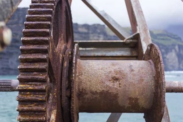 Rostiga Kugghjul Marinmaskiner — Stockfoto