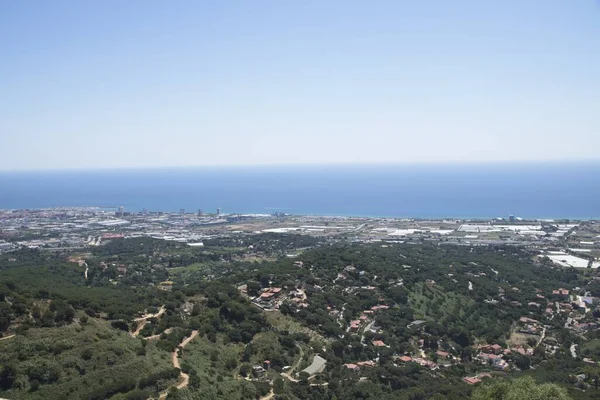 Dech Beroucí Výhled Hradu Burriac Maresme Španělsko — Stock fotografie