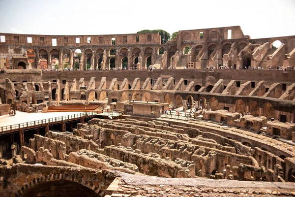 Uma Foto Tirar Fôlego Interior Coliseu Capturado Roma Itália — Fotografia de Stock