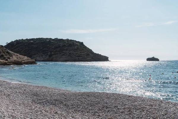 Skały Klify Morzu Śródziemnym Hiszpanii — Zdjęcie stockowe