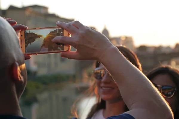 Florence Italy Σεπτεμβρίου 2020 Φλωρεντία Ιταλία Σεπτεμβρίου 2019 Ένας Άνδρας — Φωτογραφία Αρχείου