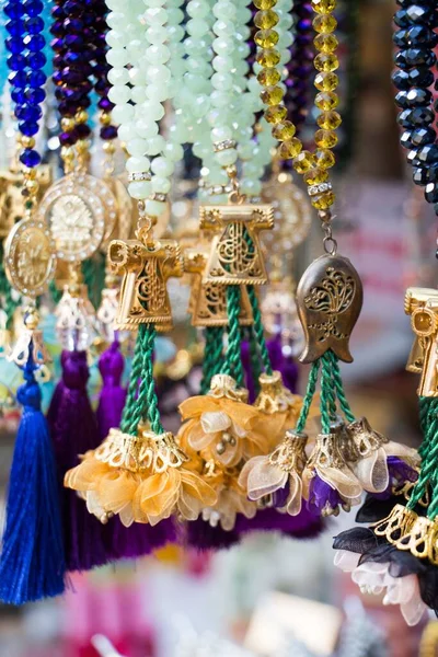 Vertical Closeup Shot Set Praying Beads Different Colors — Stock Photo, Image