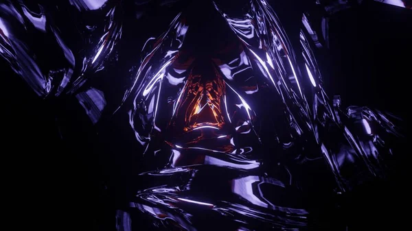 Космічний Фон Візуалізації Фіолетових Помаранчевих Вогнів Ідеально Підходить Цифрового Фону — стокове фото