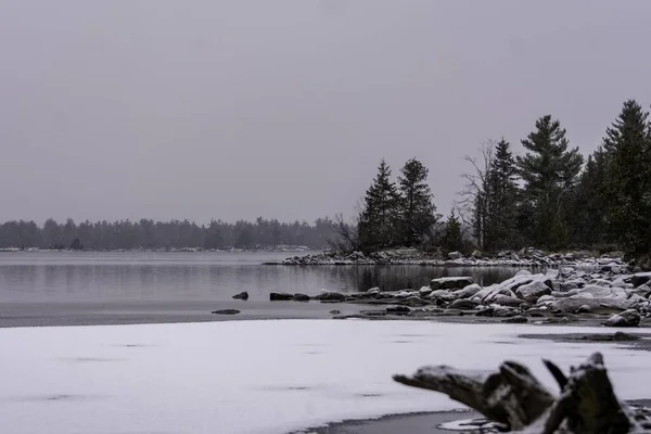 Uma Bela Foto Morris Island Conservation São Durante Inverno — Fotografia de Stock