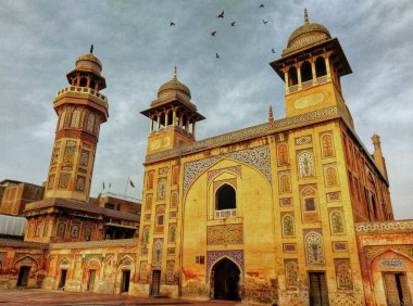 A landscape shot  of Masjid Wazir Khan Lahore Pakistan clipart