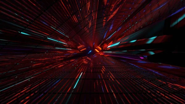 Fond Futuriste Abstrait Rendu Avec Des Lumières Laser Orange Vertes — Photo