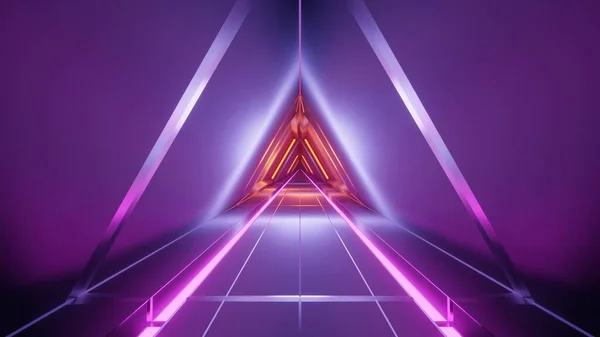 A cosmic background of a 3D rendering of purple and orange lights - perfect for a digital background