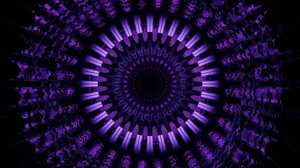 Рендеринга Абстрактного Футуристичного Фону Фіолетовими Неоновими Вогнями — стокове фото