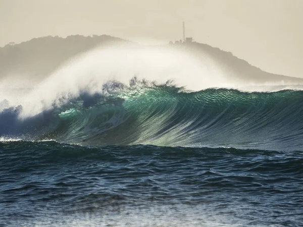 Uma Bela Paisagem Marinha Mar Ondulado Tons Verdes Azuis Perfeito — Fotografia de Stock