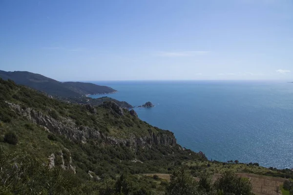 Una Bella Foto Della Costa Vicino Cala Grande — Foto Stock