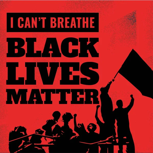 Rendering Illustration Protest Banner Can Breathe Black Lives Matter Red — Stock Photo, Image