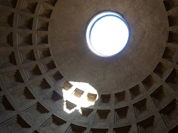 Plafond Avec Trou Dans Panthéon Rome Italie — Photo