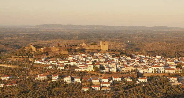 Splendid Sunset Admiring Beauty Town Castelo Vide — Stock Photo, Image