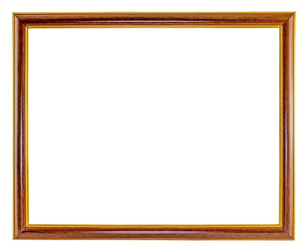 Een Close Shot Van Een Blanco Houten Frame Een Geïsoleerde — Stockfoto