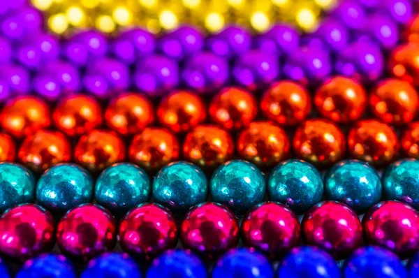 Composition Magnetic Colorful Metal Balls Abstract Background — Stock Photo, Image