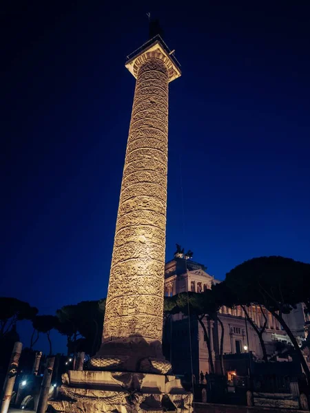 Vertical Shot Trajan Column Rome Italy — Stock Photo, Image