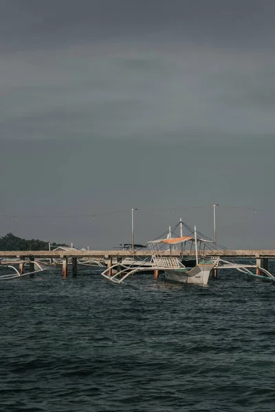 Isla Siargao Surigao Filipinas 2019 Barco Turístico Siargao Filipinas Preparándose — Foto de Stock