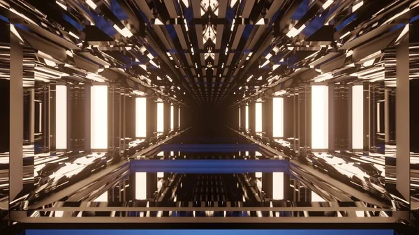 Een Weergave Illustratie Met Futuristische Sci Kleurrijke Techno Lichten Creëren — Stockfoto